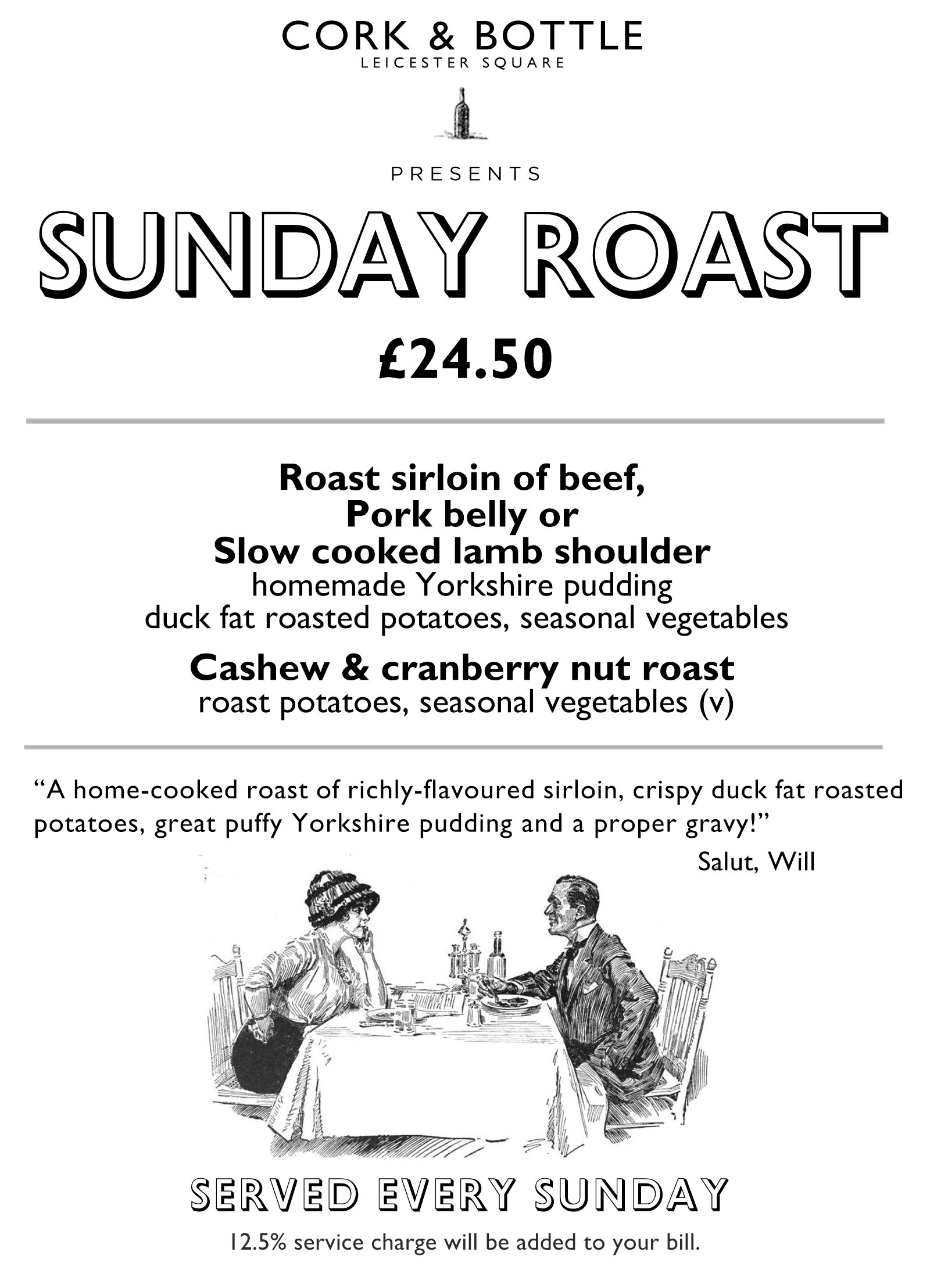 Sunday Roast Cork & Bottle