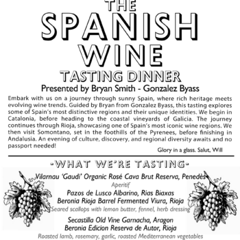 The Spanich Tour - Monday - Tasting Dinner 1/06/2026